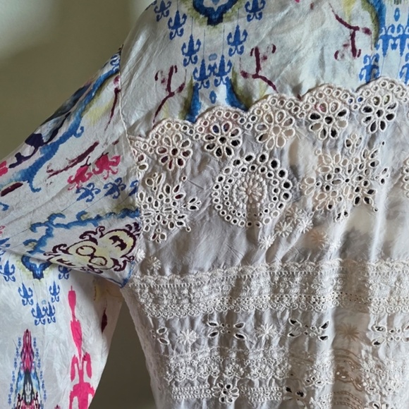 Johnny Was Silk Button Blouse - Picture 8 of 14